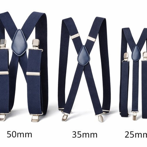 Navy blue men ladies braces - blue,
