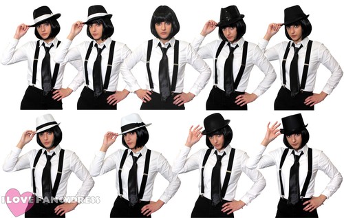 Ladies gangster costume kit - ladies,