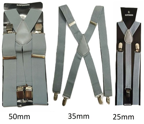 Silver gray men ladies braces - silver,