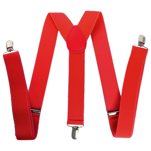Red braces adjustable - red,