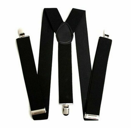 Black braces suspenders - black,